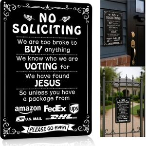 Funny No Soliciting Sign